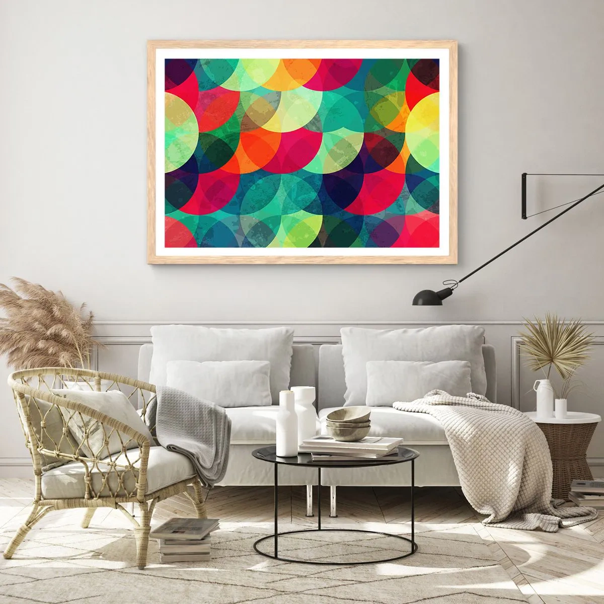 Poster in cornice rovere chiaro - Ascensione arcobaleno - 50x40 cm
