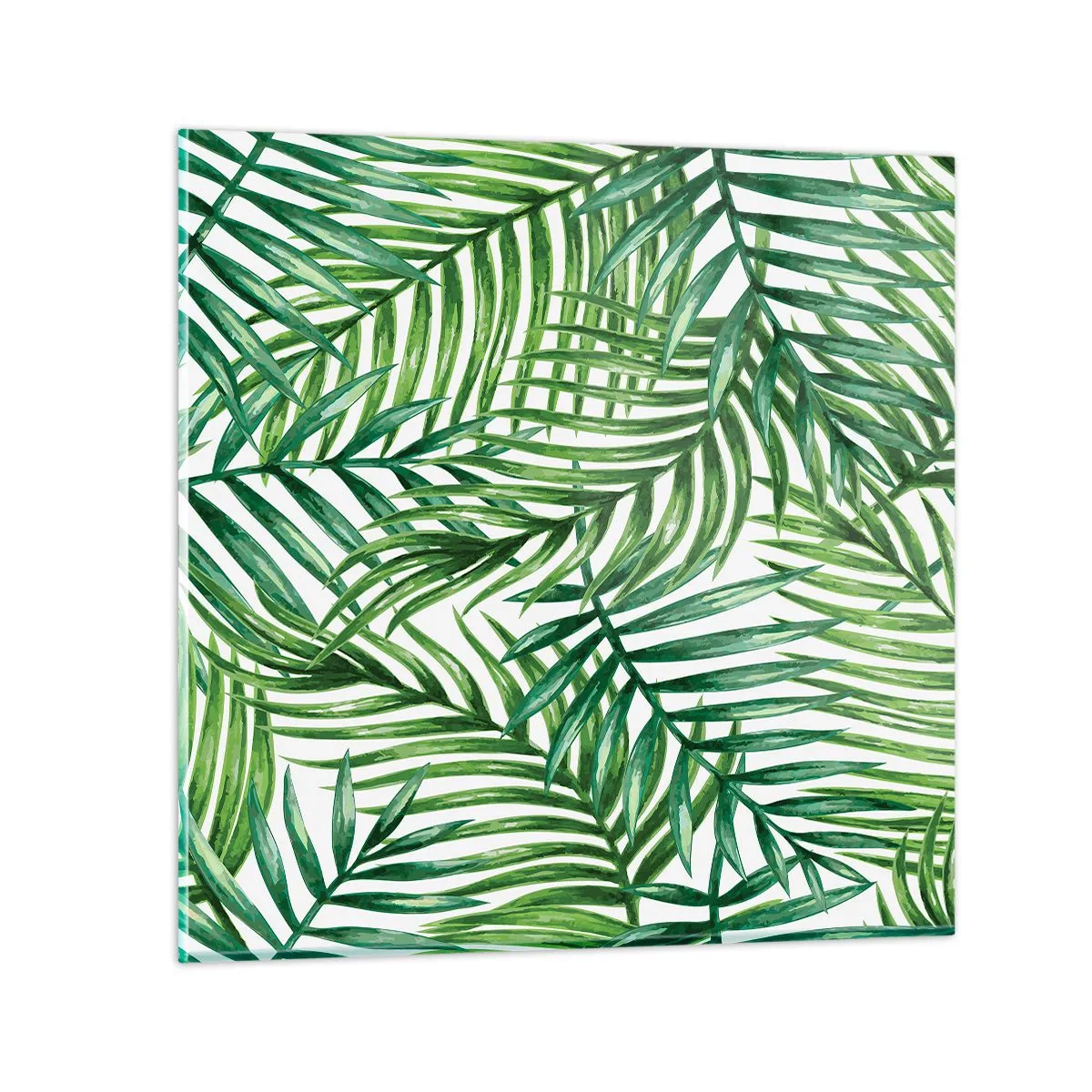 Quadro su vetro - Sotto un baldacchino verde - 30x30 cm