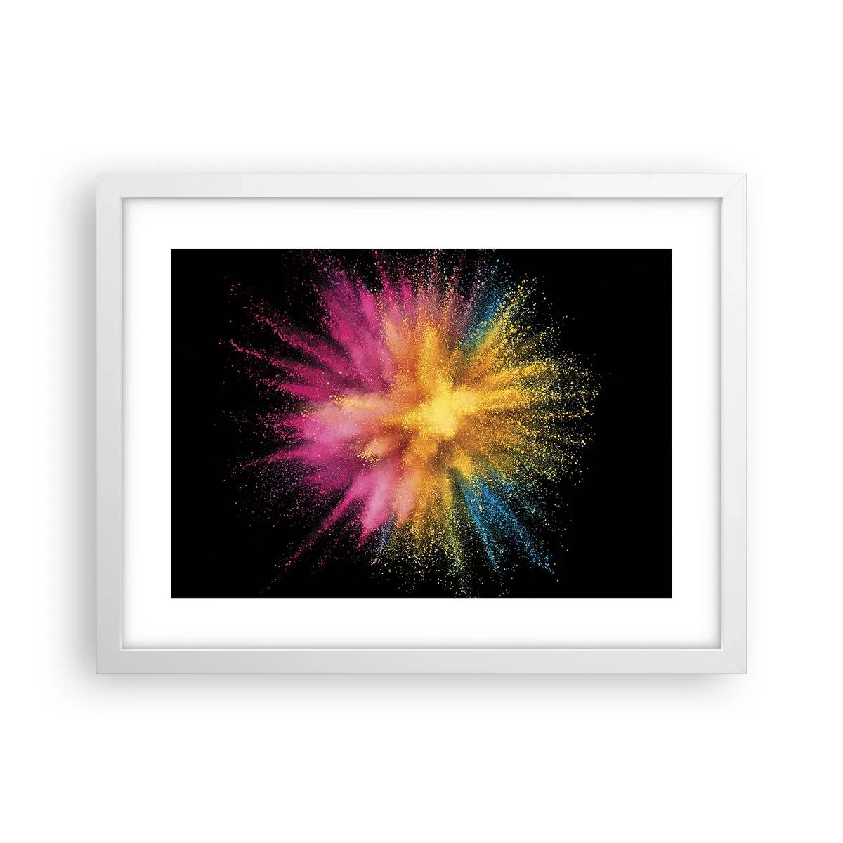 Poster in cornice bianca - La nascita dei colori - 40x30 cm