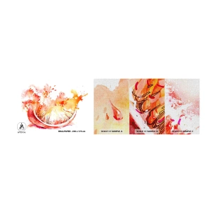 Campione di Fotomurale Premium Canvas - Succoso rinfresco - Astrazione, Arancia, Grafica - 100x30 cm