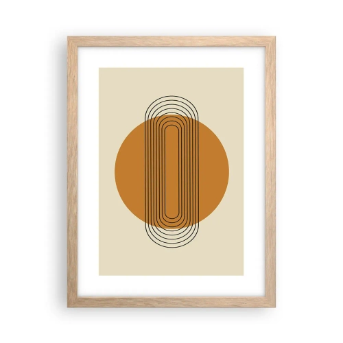 Poster in cornice rovere chiaro - Piano perfetto - 30x40 cm