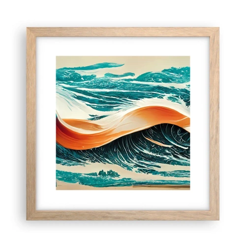 Poster in cornice rovere chiaro - Il sogno del surfista - 30x30 cm