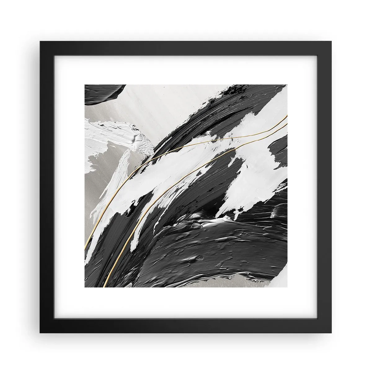 Poster in cornice nera - Astrazione con sfarzo - 30x30 cm