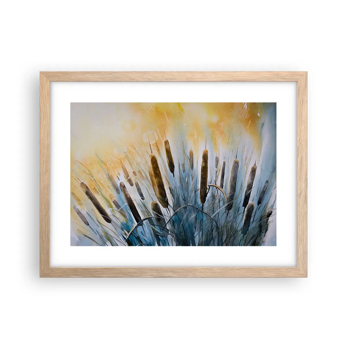 Poster in cornice rovere chiaro - Fresco dell'acqua, calore del sole - 40x30 cm