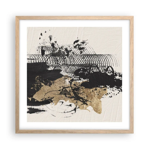 Poster in cornice rovere chiaro - Composizione con passione - 50x50 cm