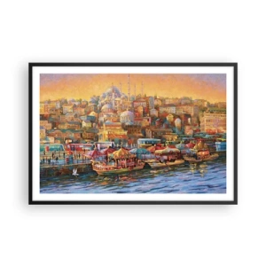 Poster in cornice nera - Racconto da Istanbul - 91x61 cm