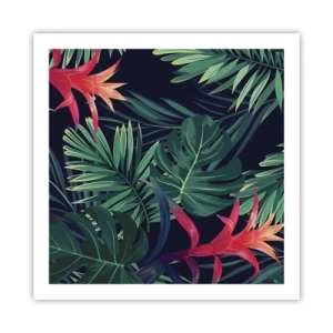 Poster - Fiammante nel verde - 60x60 cm