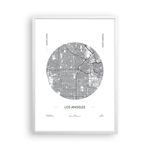 Poster in cornice bianca - Anatomia di Los Angeles - 50x70 cm