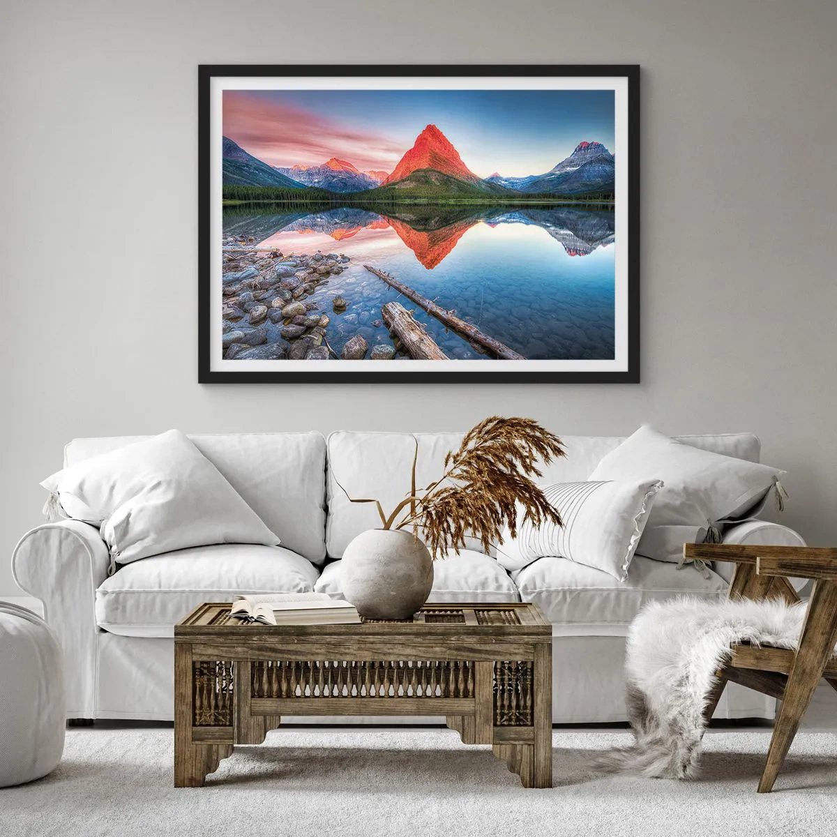Poster in cornice nera - Caldo e freddo - 40x30 cm