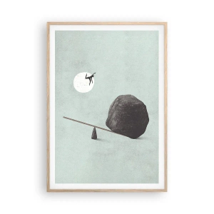 Poster in cornice rovere chiaro - Sogno adempiuto - 70x100 cm