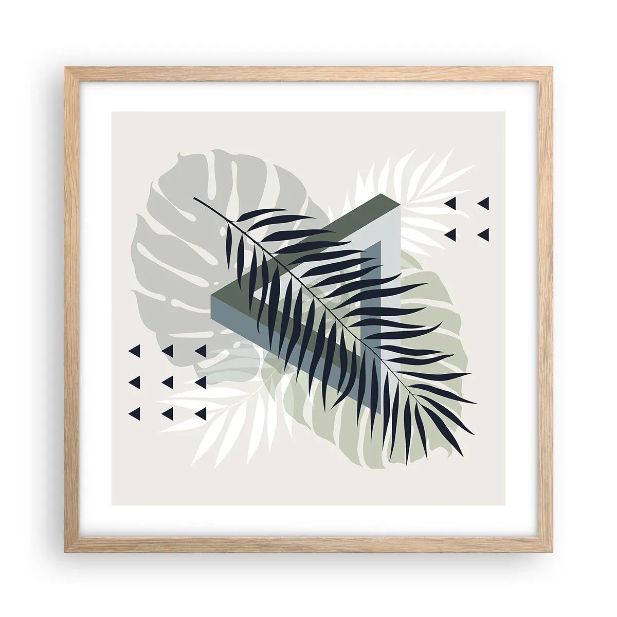 Poster in cornice rovere chiaro - Natura e geometria: due ordini? - 50x50 cm