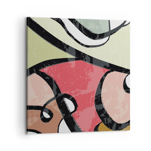 Quadro su tela - Stampe su Tela - Piroette tra i colori - 50x50 cm