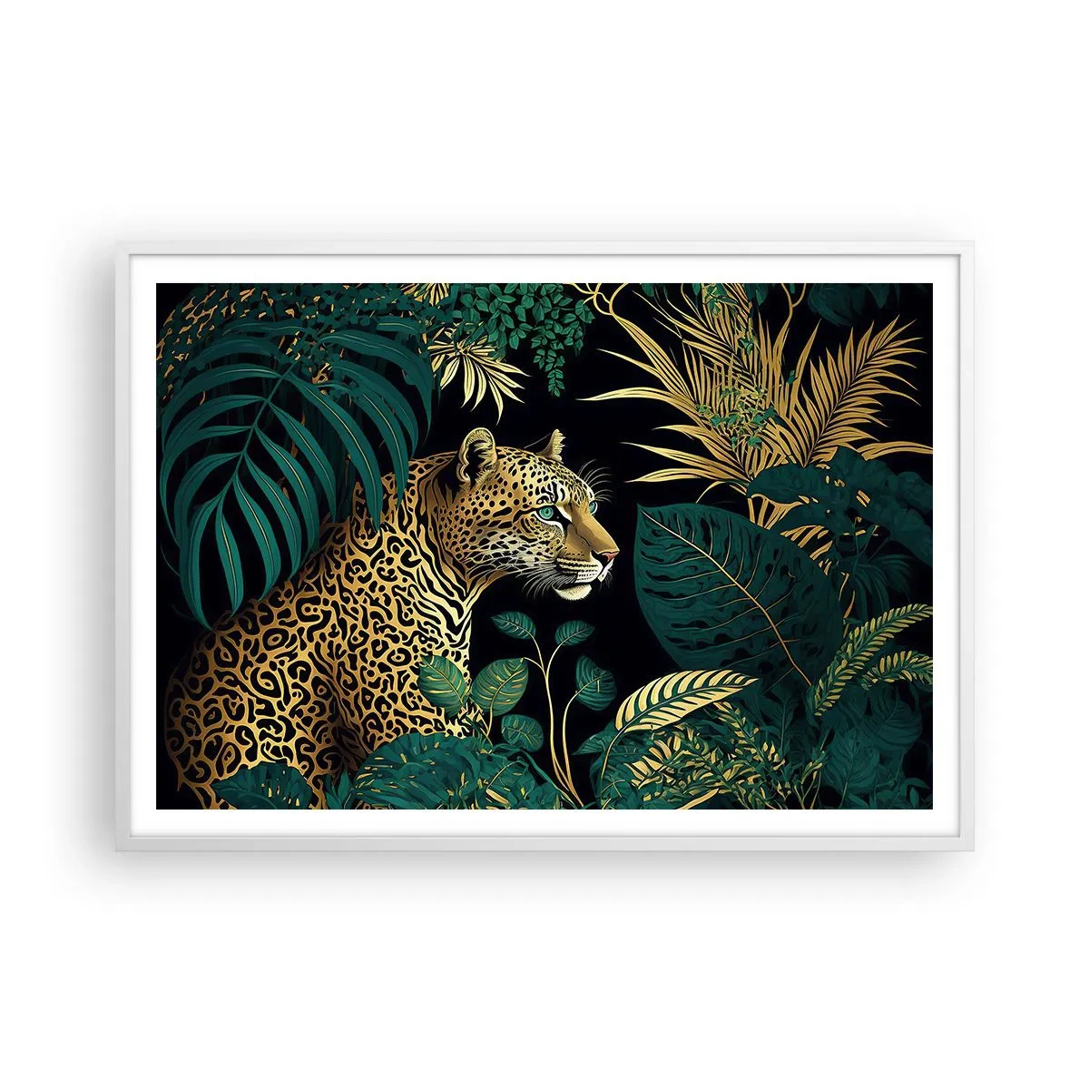Poster in cornice bianca - Il signore della giungla - 100x70 cm