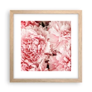 Poster in cornice rovere chiaro - Sogno rosa - 30x30 cm