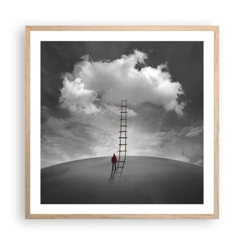 Poster in cornice rovere chiaro - Tutto è possibile - 60x60 cm