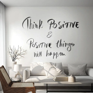 Fotomurali Premium Sand - Citazione motivazionale in elegante scrittura nera su sfondo bianco - 100x70cm - Come vivere? - Decorazione murale moderna per soggiorno e camera da letto ARTTOR