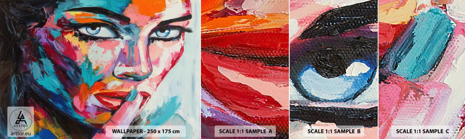 Campione Di Fotomurale Standard Eco - Il nostro primo segreto - Ritratto di una donna, Viso, Pezzo - 100x30 cm