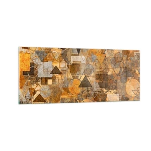 Quadro su vetro - Il mondo compreso nella forma - 100x40 cm