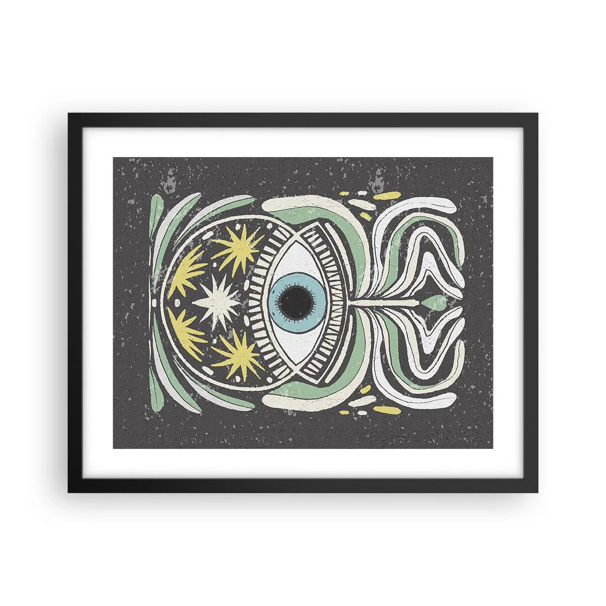 Poster in cornice nera - Rituali tribali - 50x40 cm