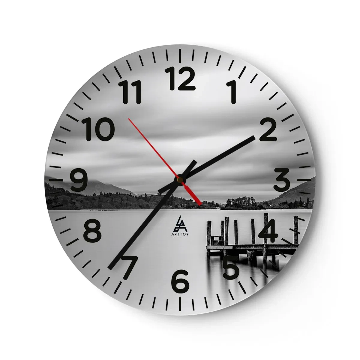 Orologio da parete - Orologio in Vetro - Mitezza e forza - 30x30 cm