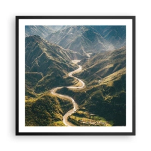 Poster in cornice nera - Direttamente dal cuore dei monti - 60x60 cm