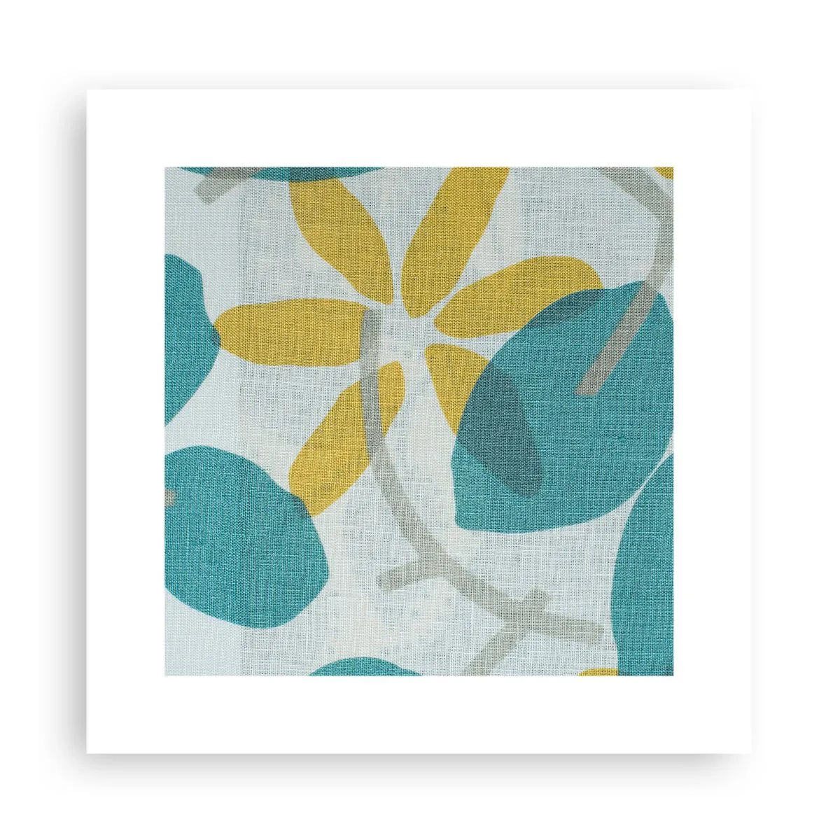 Poster - Tra le foglie azzurre - 30x30 cm