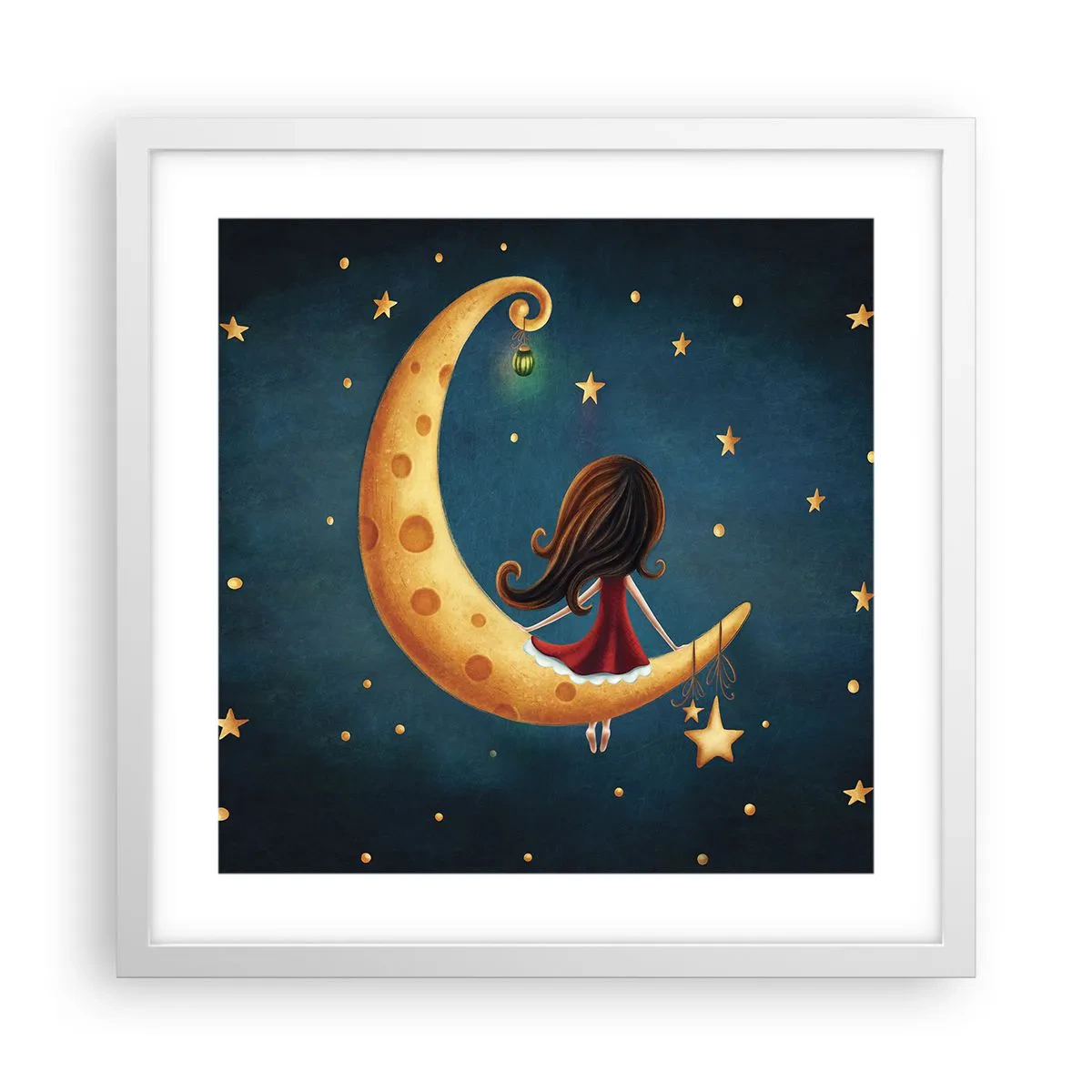 Poster in cornice bianca - Una volta... - 40x40 cm