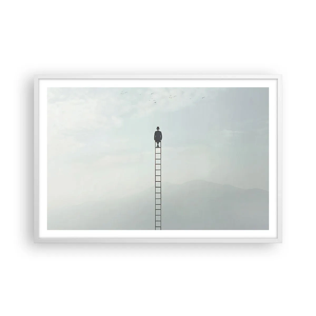 Poster in cornice bianca - Innalzati al di sopra - 91x61 cm