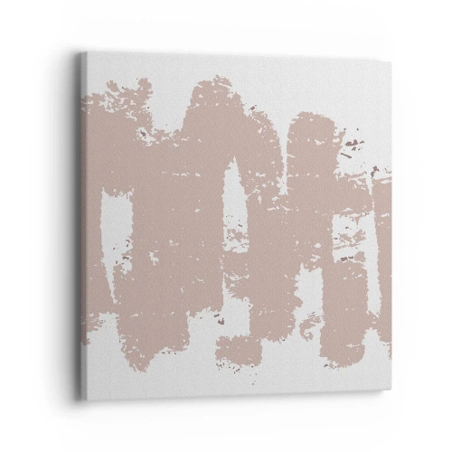 Quadro su tela - Stampe su Tela - Astrazione in un rosa mite - 40x40 cm