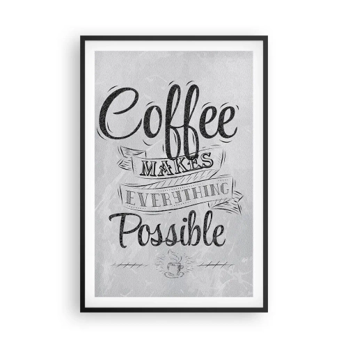 Poster in cornice nera - Come non amare il caffè - 61x91 cm