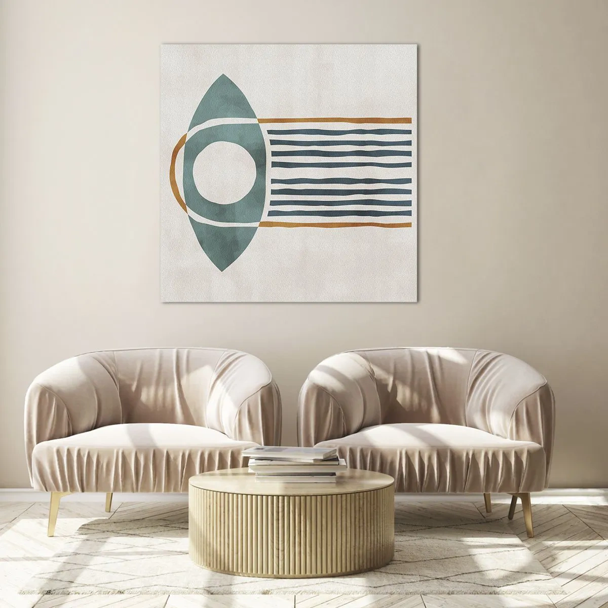 Quadro su vetro - Segni e rituali - 50x50 cm