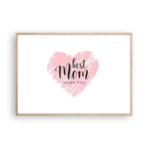 Poster in cornice rovere chiaro - È sempre il momento giusto - 100x70 cm