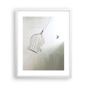 Poster in cornice bianca - Nel proprio elemento - 40x50 cm