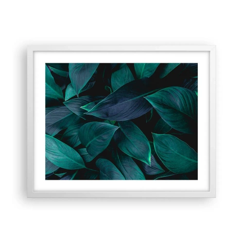 Poster in cornice bianca - Il verde puro - 50x40 cm
