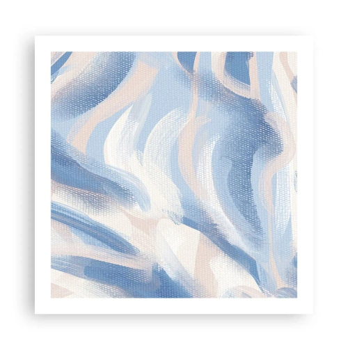 Poster - Ondulazioni azzurre - 60x60 cm