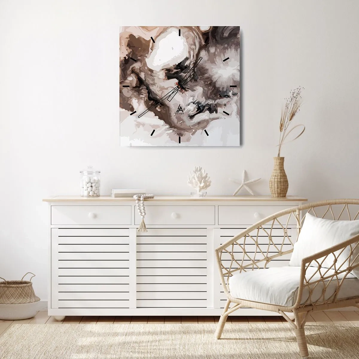 Orologio da parete - Orologio in Vetro - La nascita della galassia - 40x40 cm