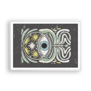 Poster in cornice bianca - Rituali tribali - 100x70 cm