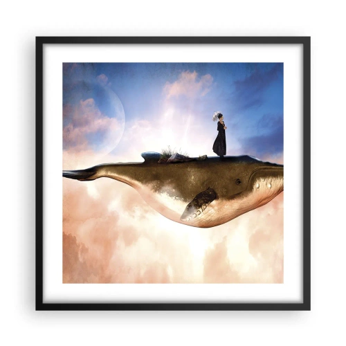 Poster in cornice nera - Viaggio surreale - 50x50 cm