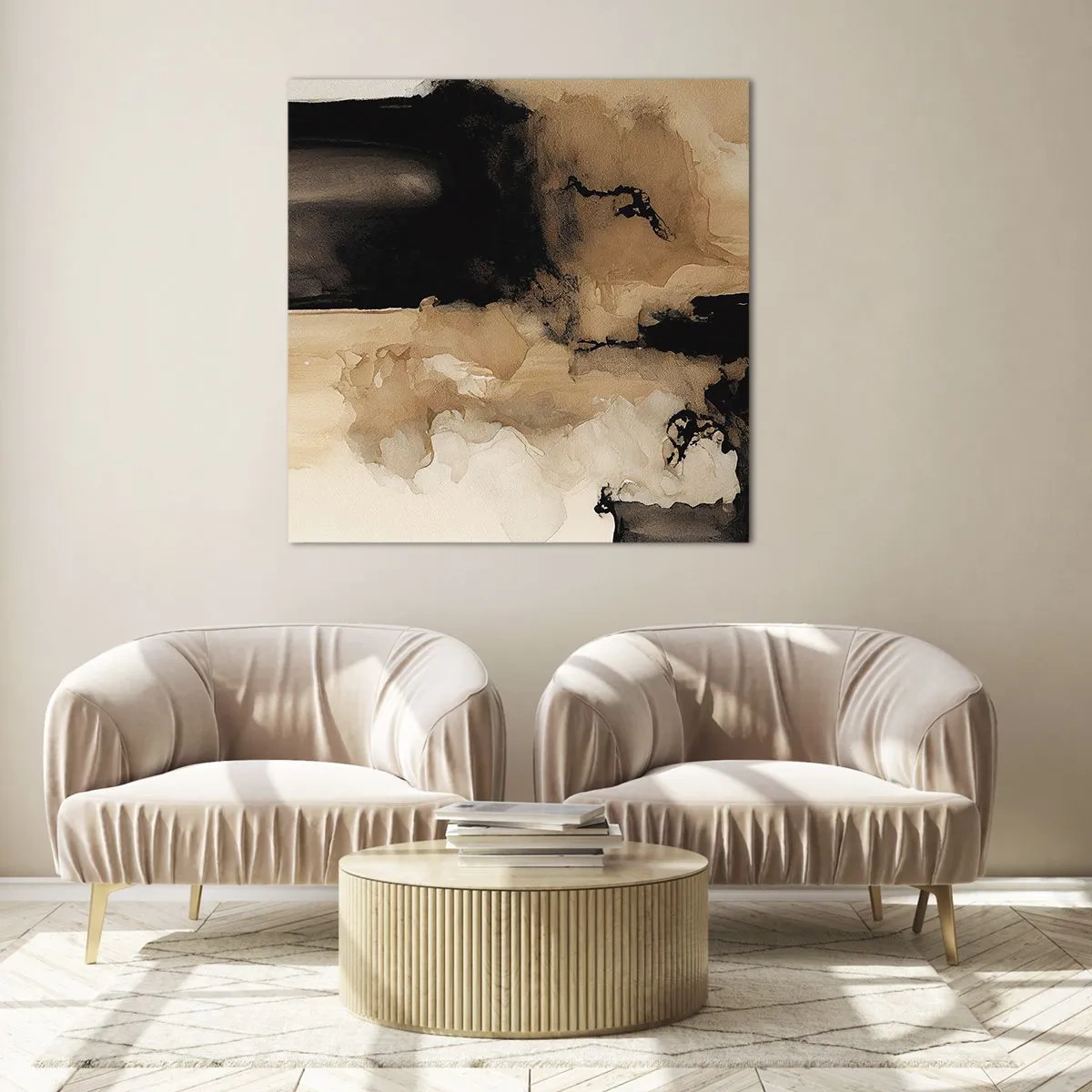 Quadro su vetro - Astrazione intrigante - 50x50 cm