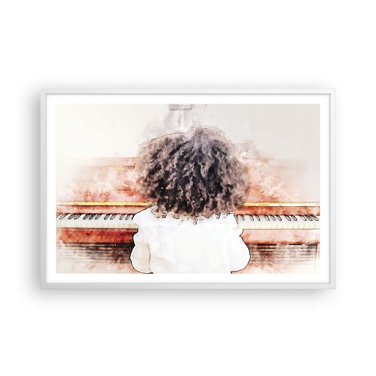 Poster in cornice bianca - Nel nuovo mondo - 91x61 cm