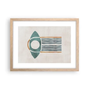 Poster in cornice rovere chiaro - Segni e rituali - 40x30 cm