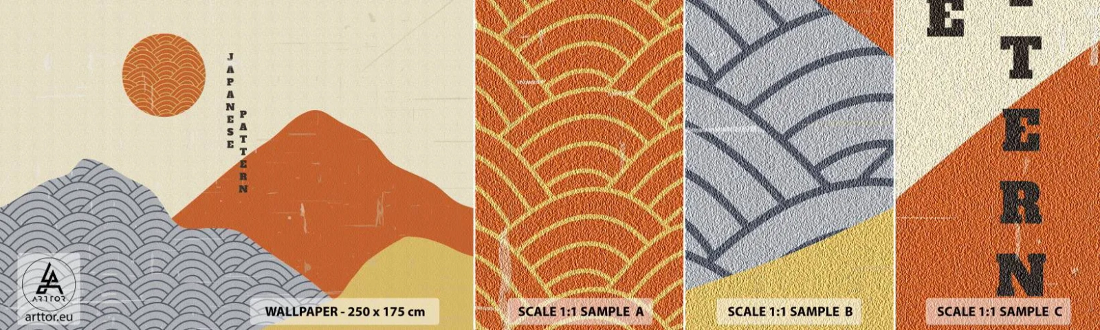 Campione di Fotomurale Adesivo Deluxe Sticker - Spirito giapponese - asiatico, giapponese, Paesaggio - 100x30 cm