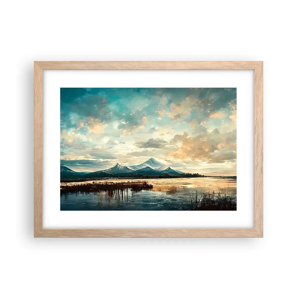 Poster in cornice rovere chiaro - Sotto la protezione del cielo - 40x30 cm