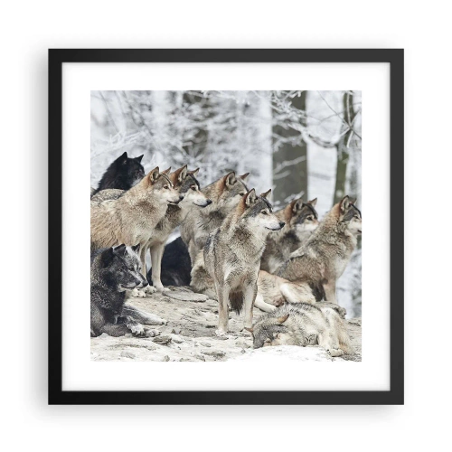 Poster in cornice nera - Famiglia e amici - 40x40 cm