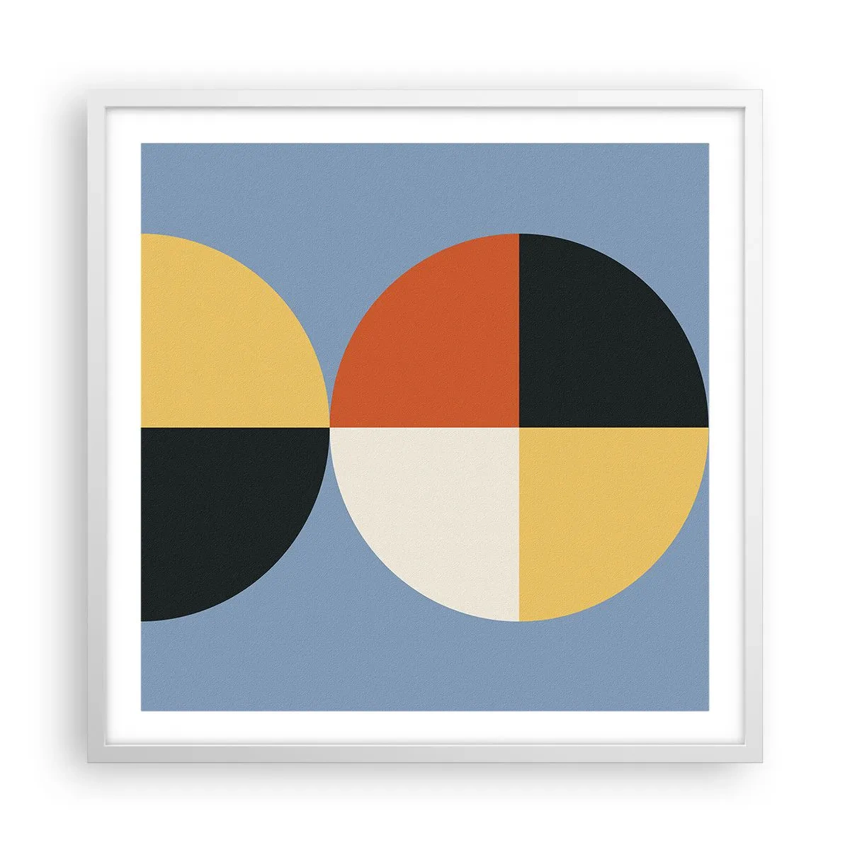 Poster in cornice bianca - Guarda e conta - 60x60 cm