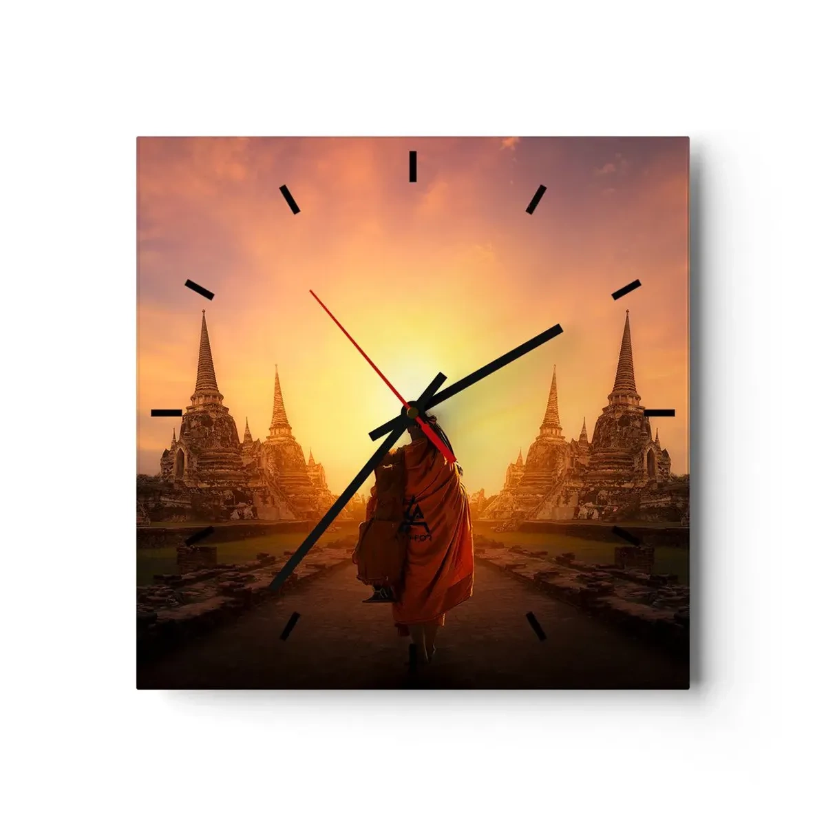 Orologio da parete - Orologio in Vetro - In pace per l'eternità - 30x30 cm
