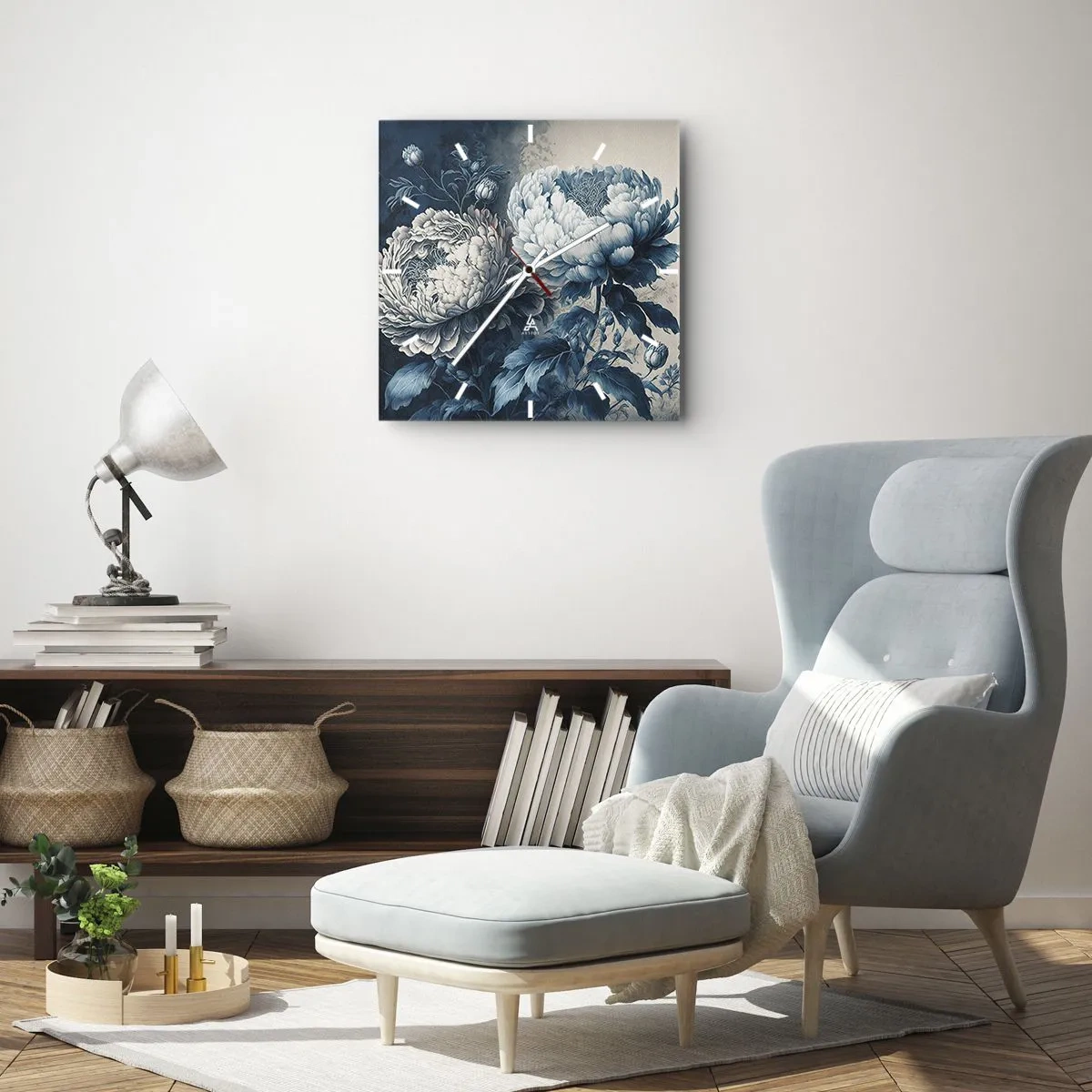 Orologio da parete - Orologio in Vetro - Coppia perfetta - 40x40 cm