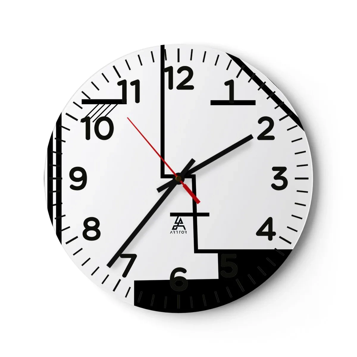 Orologio da parete - Orologio in Vetro - Semplicemente un bacio - 30x30 cm