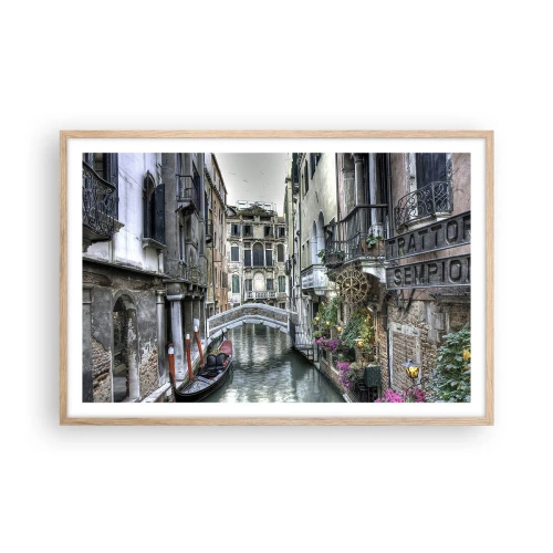 Poster in cornice rovere chiaro - Da secoli in silenziosa riflessione - 91x61 cm