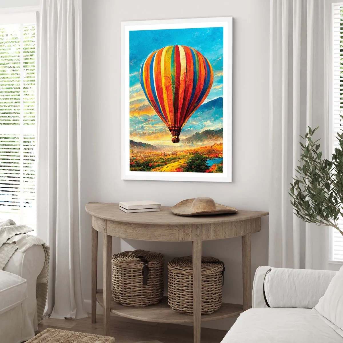 Poster in cornice bianca - Nel silenzio si vede meglio - 70x100 cm